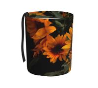 Liulannq Sunflower With Butterfly Car Trash Can