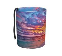 Liulannq Sunset Seaside Ocean Car Trash Can