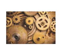 Liulannq The Clocks Theme Gears Develop Thinking Enlightenment Education Rectangular Building Block Puzzle, Children'S Health Toy