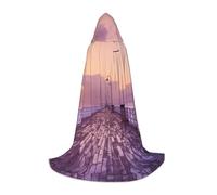 Liulannq The Mumbai Filmcity Tours Unisex Hooded Colorful Cloak Cloak, Devil Witch Costume Halloween Robe Accessories, Performance Costumes