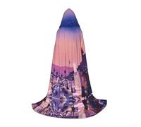 Liulannq The Old Hollywood Unisex Hooded Colorful Cloak Cloak, Devil Witch Costume Halloween Robe Accessories, Performance Costumes