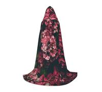 Liulannq Triangle Flower Unisex Hooded Colorful Cloak Cloak, Devil Witch Costume Halloween Robe Accessories, Performance Costumes