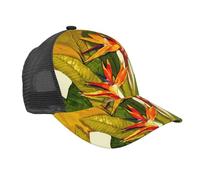Liulannq Tropical Bird of Paradise Sunscreen, Warm, Curved Eaves Mesh Baseball Cap, Twill Color Sports, Casual Hat.Be Universal in All Seasons. Black