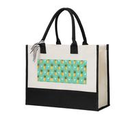 Liulannq Tropical Fruit Pineapple Elegant Women'S Temperament, Canvas Stitching Handbag