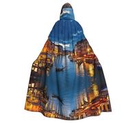 Liulannq Venice Night Halloween Unisex Hooded Cloak, Christmas Masquerade Costume, Adult Vampire Witch Costume, Exquisite Accessories.
