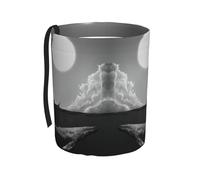 Liulannq Whale Full Moon Car Trash Can