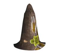 Liulannq Wine Cup Unisex Hooded Colorful Cloak Cloak, Devil Witch Costume Halloween Robe Accessories, Performance Costumes