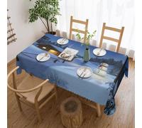 Liulannq Wooden Rustic Log Cottage Scenery Square Lace Tablecloth