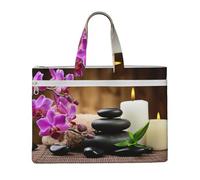 Liulannq Zen Stone Canvas File Bags, Office And Business Portable Leisure Handbags, Study Kits, Storage Bags, Super Durable.