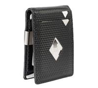 LIULIHUA Bifold Slim Men Wallet Genuine Leather Thin, Fit 6-8 Cards, Several Cash (Fold Once), Small Vertical RFID Blocking Wallets for Men -Black democratic wallet for men semorid wallet for men