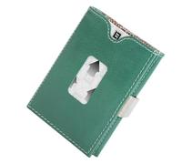 LIULIHUA LLH The Ultimate Front Pocket Compact Minimalist Wallet - Black Leather Mens Slim Wallet with Money Clip RFID Blocking Bifold Credit Card Holder for Men with Gift Box（Greenish-blue）