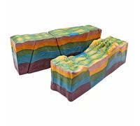 LIULIQ 3d Plate Tectonics Model, Fault Structure And Horst Graben Development Model, Clear Textural Details, Features A Modular Design, Pvc Material, Geography Teaching Display For School