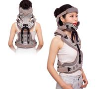 LIULIQ Adjustable Thoracic Full Back Brace, Adult Cervical Thoracic Brace Orthosis Wth Fixed Support & Both Width and Height Are Adjustable, Detachable Design for Neck and Upper Back Injuries Relief