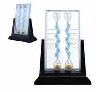 LIULIQ Fluid Flow Demonstrator, Unidirectional Flow Hourglass, 7-level Channel, 137.5° Golden Bifurcation Angle, Forward/reverse, Anti-backflow, Stem Physics Teaching Tool For Dynamics Education