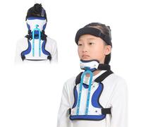 LIULIQ Head and Neck Chest Orthosis, Orthosis Cervical Thoracic Brace with U-shaped Support Frame, Height-adjustable, Weight 17-40kg & Height 105-150cm, Strap-fastening Design Suitable for Children