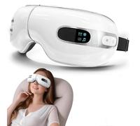 LIULIQ Rechargeable Eyes Massage Machine, Eye Massager with LED Smart Touch Screen, Cold & Hot Compress, 4 Massage Modes and 180° Folding Design for Migraines Relief Eye Strain Improve Sleep