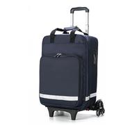 LIULIQ Rolling Medical Bag with Wheels, Emergency Medical First Aid Kit Bag with Detachable Trolley and Night-time Reflective Strip, Convenient and Durable for Home Health Nurses, Paramedics