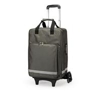 LIULIQ Rolling Medical Bag with Wheels, Emergency Medical First Aid Kit Bag with Detachable Trolley and Night-time Reflective Strip, Convenient and Durable for Home Health Nurses, Paramedics