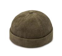 LiuliuBull Unisex Adjustable Sailor Hat Brimless Skullies Cap Beanie Hat Hip Hop Hats Portable Vintage Summer Hats(Iron oxide red)