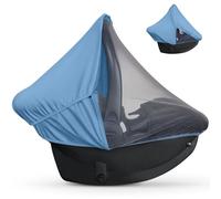liuliuby 2-in-1 Baby Car Seat Cover for Baby Carseat Cover - Car Seat Sun Shade Cover & Mosquito Net for Infant - Baby Boy Car Seat Cover Baby - Breathable Car Seat Canopy Covers for Boys (Blue)