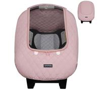 liuliuby Baby Car Seat Weather Shield - Warm Quilted Winter Cover with Clear Window for Infant Carseat - Keeps Babies & Newborn Protected in Cold - Car Seat Cover for Boys & Girls (Pink)