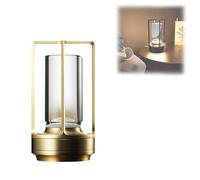 LIULIUDA Crystal Lantern Lamp,3 Colors AdjustableTable Lamp,Touch Dimmable Bedside Lamps,USB Rechargeable Cordless Crystal Lamp Lantern LED Crystal Lantern for Bedroom Bar Camping Decoration (Gold)