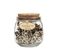 LIULIUDA Wooden Papercut Postcard, Fucks to Give, 5Oz Letter Jar of Fun, Funny Letter Jar Gift Jar, Wooden Cutout Hollow Letter Piece Release Pressure Bad Mood Vent Spoof Funny Gift for Friends (B)