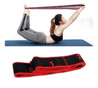 liuliuliu Yoga Exercise Resistance Band Yoga Stretch Assist Strap 8 Numbered Loop Band High Elastic Stretching for Yoga Pilates Dance and Gymnastics, Kids Dancing Assistance and Rehabilitation (Red)