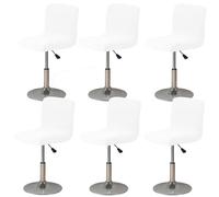 LIULIWEIFA Bar Stool Chair Covers Low Back Chair Slipcovers Stretch Modern Kitchen Dining Room Swivel Chair Covers Chair Protector for Bar Office Dining Chair,White,6pcs