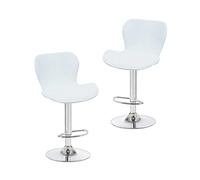 LIULIWEIFA White,2 pcs,Stretch Bar Stool Chair Covers Kitchen Swivel Stools Slipcovers Curved Short Back Chair Covers Chair Protector Covers for Counter Bar Office Pub Kitchen Hotel