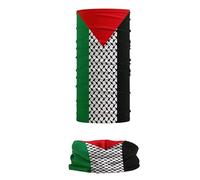 Liumarvexia 2 Pcs Palestine Flag Bandana Neck Gaiter Palestinian Hatta Kufiya Keffiyeh Pattern Tube Scarf Riding Cycling Unisex Windproof Headband flag print 25 * 50cm