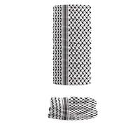 Liumarvexia 2 Pcs Palestinian Hatta Kufiya Bandana Neck Gaiter Palestine Arabic Keffiyeh Pattern Mask Scarf Headband Seamless Cycling Face Cover flag print 25 * 50cm