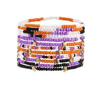 Liumarvexia Bohemian Independence Day Star Beads Multi Layer Bracelet, Boho Bracelet Charm Jewelry with Gift Box for Women Summer Beach Party Stackable Stretch Jewellery Gifts, Color1
