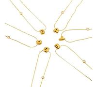 Liumarvexia Cute Initial Letter Necklace for Women Girls Tiny Bubble A-Z Choker Letters Pendant Necklaces Birthday Jewellery O 50CM