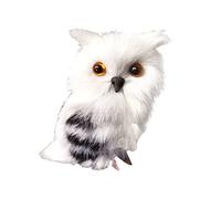 Liummrcy 1pc Mini Simulation Plush Owl Toy Small Plush Animal Toy Ornaments for Home Car Decoration