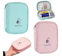 Liummrcy 2Pcs First Aid Bag, Waterproof Oxford Cloth Small Emergency Bag, 5x4x1 Lightweight Portable Empty First Aid Pouch for Camping Hiking Travel Home Car Office