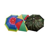 Liummrcy 3PCS Umbrella Hat Adult and Kids Folding Cap For Beach Fishing Party Headwear-Umbrella Hat Foldable Adjustable Fishing Umbrella Headwear for Gardening Camping
