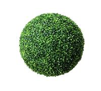 Liummrcy Artificial Grass Dome Ball Plants Grass Ball Green Plastic Plant Ball Boxwood Decor,Boxwood Ball Artificial Leaf Topiary Ball Realistic Fake Plant-40cm