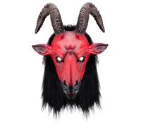 Liummrcy Devil Mask Scary 3D Full Head Horn Goat Mask Monster Demon Halloween Costume for Easter Halloween Cosplay Party