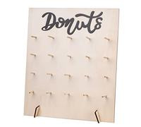 Liummrcy Donut Wall Display Stand, Wooden Donut Holder Fits 20 Doughnuts Food Buffet Bagel Holder Rack for Grow Up Party, Wedding, Baby Shower Decorations style2, Cake Stands