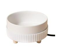 Liummrcy Heated Dog Bowl, 350ML Heated Water Bowl for Dogs, Pet Provide Drinkable Water in Winter, Thermal for Dog Cat Rabbit Chicken Duck Squirrel White Base for Christmas