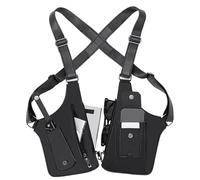Liummrcy Leather Shoulder Armor Hidden Underarm Strap Wallet Adjustable Anti Pickpocket Accessories with Double Bag for Men, Women