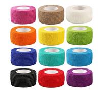 Liummrcy Self Adhesive Bandage Self-adherent Breathable Vet Tape Non-woven Elastic Cohesive Wrap 12PCS,Agricultural Equipment Supplies
