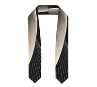 Liumng Abstract Curves Print Graduation Stole - Satin Honor Sash, For Graduation Ceremony As Gifts For Boys And Girls, Flattened, One size