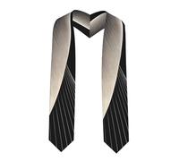 Liumng Abstract Curves Print Graduation Stole - Satin Honor Sash, For Graduation Ceremony As Gifts For Boys And Girls, Sharp Corner, One size