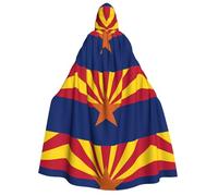 LiuMng Adult Halloween Hooded Cloaks, Arizona Flag print Unisex Wizard Robes Capes, for Holiday Party Cosplay Costumes
