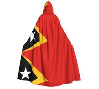 LiuMng Adult Halloween Hooded Cloaks, Democratic Republic of Timor-Leste print Unisex Wizard Robes Capes, for Holiday Party Cosplay Costumes