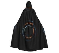 LiuMng Adult Halloween Hooded Cloaks, Mysterious Cosmic Black Holes print Unisex Wizard Robes Capes, for Holiday Party Cosplay Costumes
