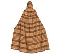 LiuMng Adult Halloween Hooded Cloaks, Original wood color texture print Unisex Wizard Robes Capes, for Holiday Party Cosplay Costumes