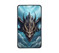LiuMng Black Flying Dragon Print Coral Velvet Towels - Super Absorbent Hand Towel Washcloths,for Wash The face Sports Swimming